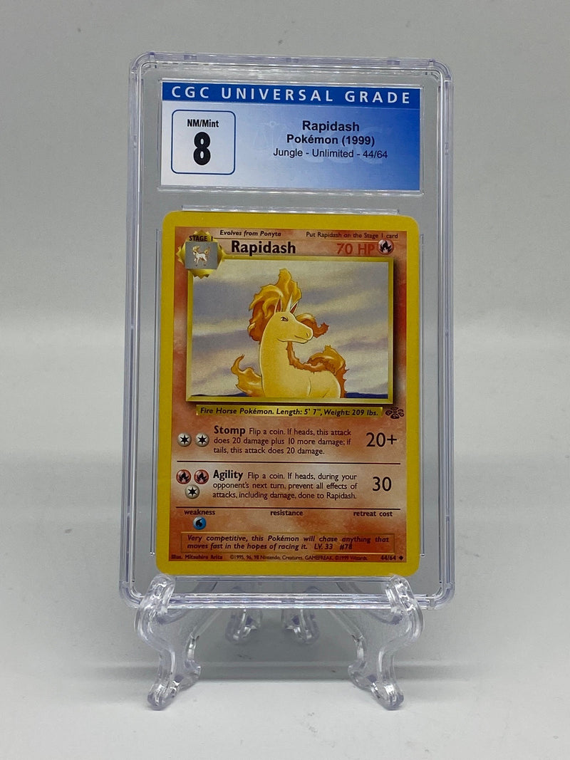 CGC Graded Pokemon Rapidash 8