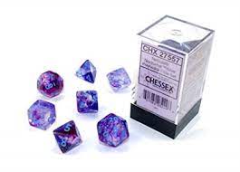 Chessex Nebula Nocturnal/blue 7 die set
