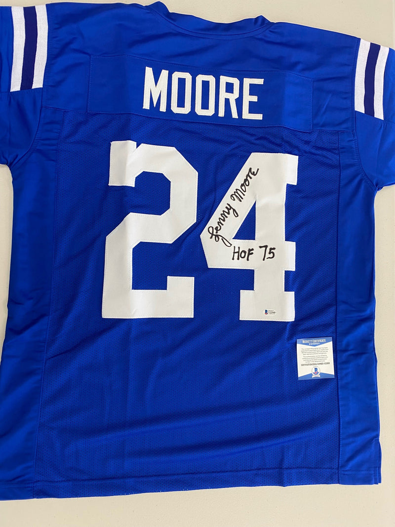 Lenny Moore Autographed Jersey
