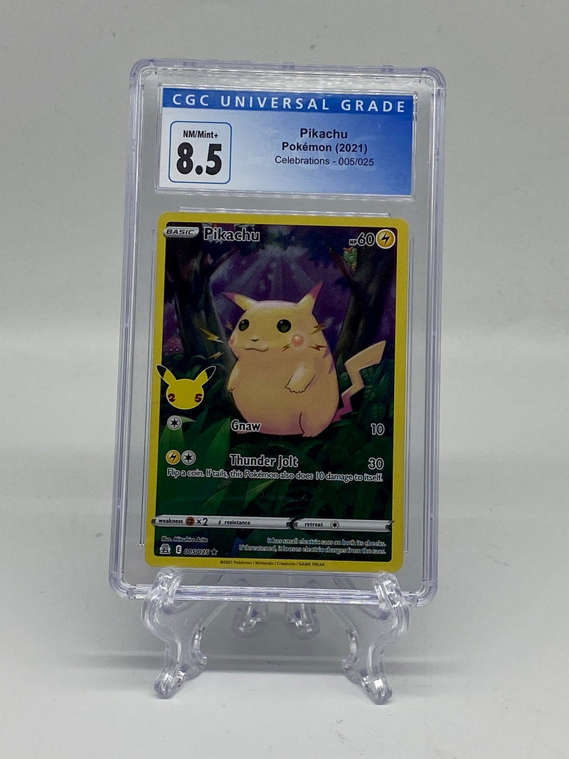 CGC Graded 2021 Pokemon Celebrations Pikachu 005/025 8.5