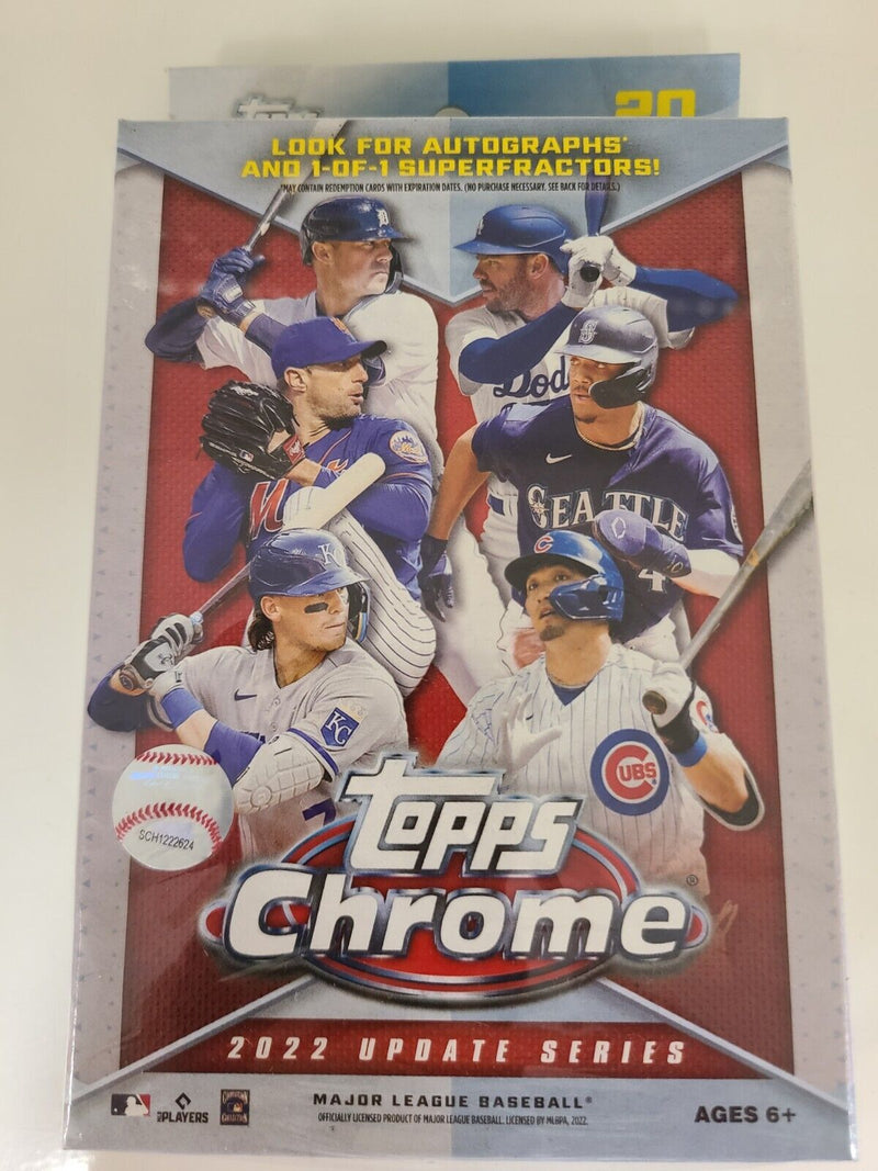 2022 Topps Chrome Baseball Update Series Hanger Box Pink Wave