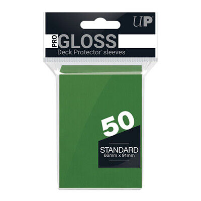 Ultra Pro 50 Gloss Green Deck Protector Sleeves