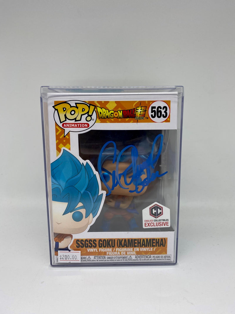 Signed Dragon Ball Z SSGS Goku (Kamehameha) Funko Pop